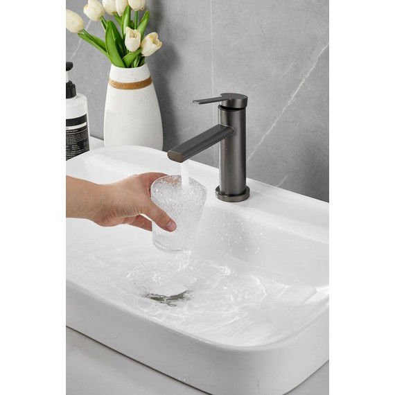 Смеситель для раковины Belz B10813-3, оружейная сталь фото 19