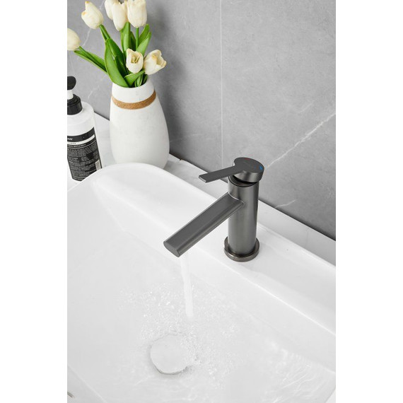 Смеситель для раковины Belz B10813-3, оружейная сталь фото 20