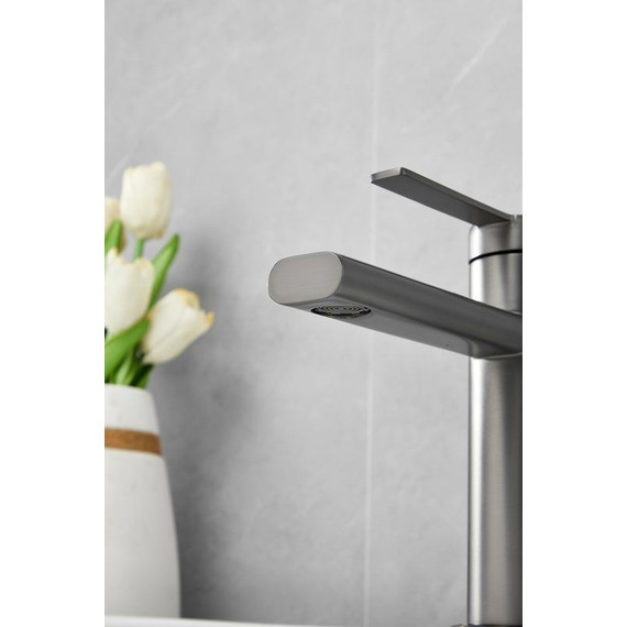 Смеситель для раковины Belz B10813-3, оружейная сталь фото 22