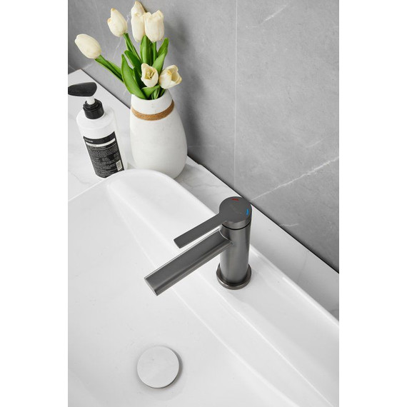 Смеситель для раковины Belz B10813-3, оружейная сталь фото 24