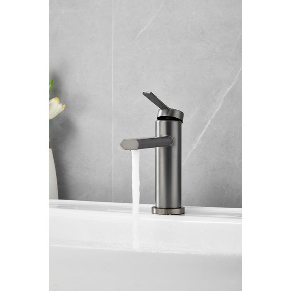 Смеситель для раковины Belz B10813-3, оружейная сталь фото 4