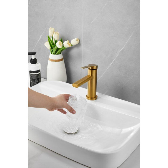 Смеситель для раковины Belz B10813-5, золото фото 9