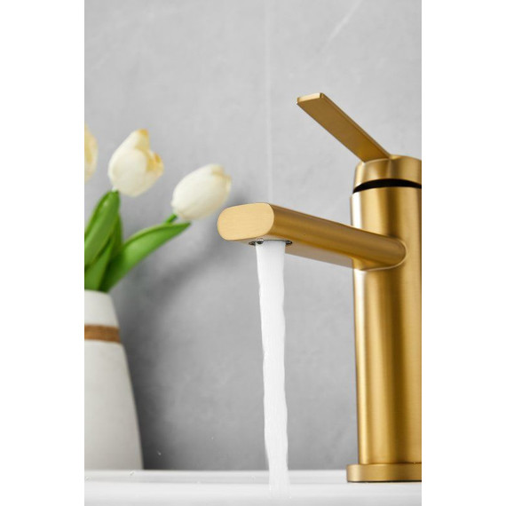 Смеситель для раковины Belz B10813-5, золото фото 17