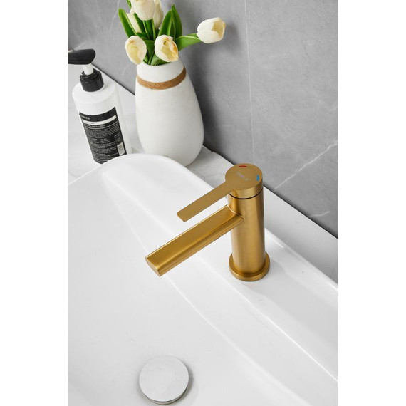 Смеситель для раковины Belz B10813-5, золото фото 5