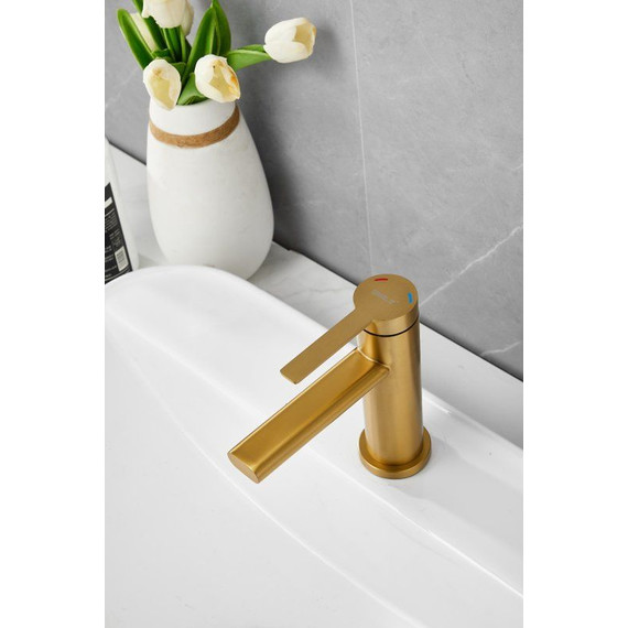 Смеситель для раковины Belz B10813-5, золото фото 6