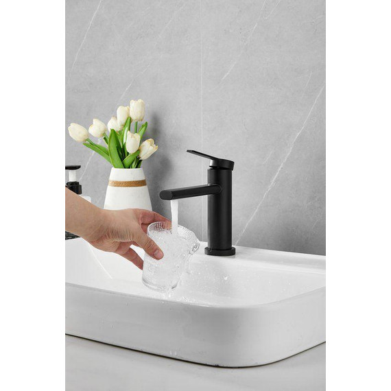 Смеситель для раковины Belz B10813-7, чёрный фото 15