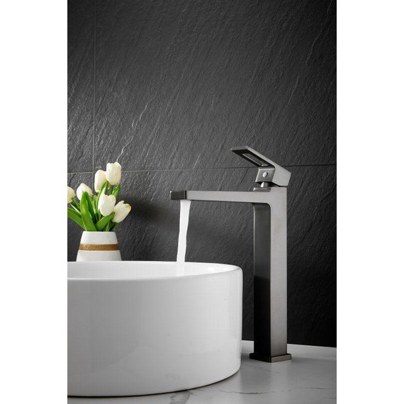 Смеситель для раковины высокий Belz B11658-3, оружейная сталь фото 11