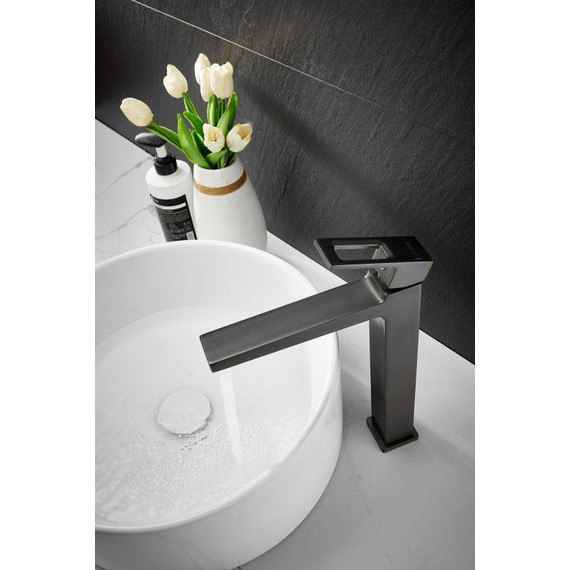 Смеситель для раковины высокий Belz B11658-3, оружейная сталь фото 12