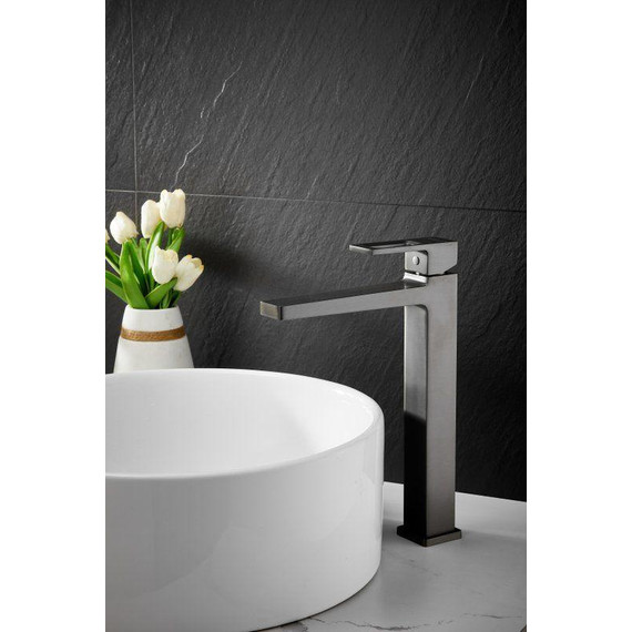 Смеситель для раковины высокий Belz B11658-3, оружейная сталь фото 22