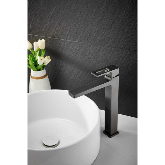 Смеситель для раковины высокий Belz B11658-3, оружейная сталь фото 4