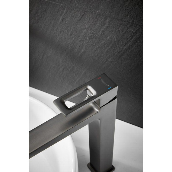 Смеситель для раковины высокий Belz B11658-3, оружейная сталь фото 6