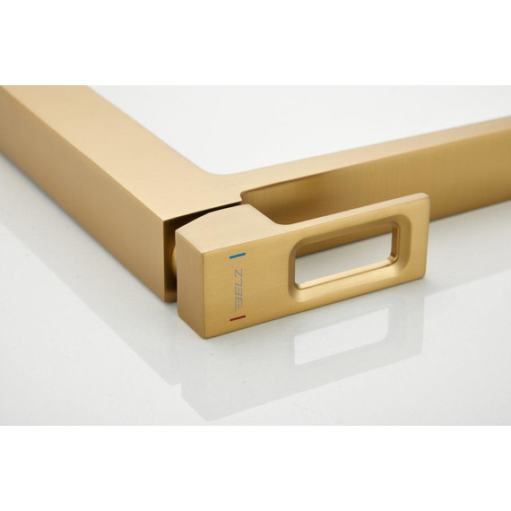 Смеситель для раковины высокий Belz B11658-5, золото фото 15