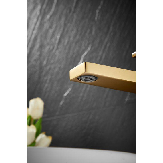 Смеситель для раковины высокий Belz B11658-5, золото фото 21