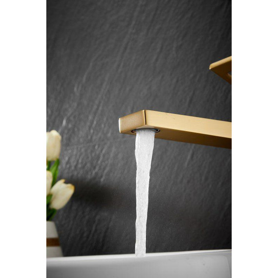 Смеситель для раковины высокий Belz B11658-5, золото фото 5