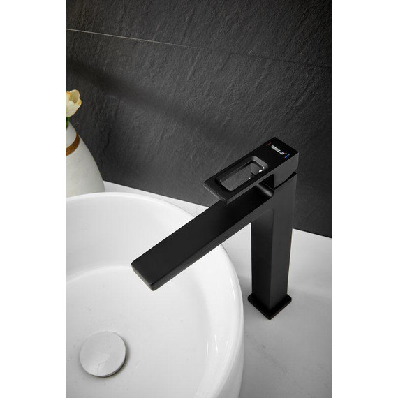 Смеситель для раковины высокий Belz B11658-7, чёрный фото 21