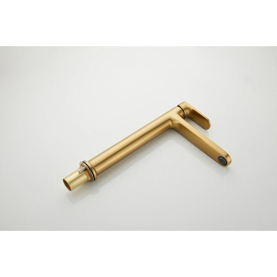 Смеситель для раковины высокий Belz B11713-5, золото брашированное фото 10