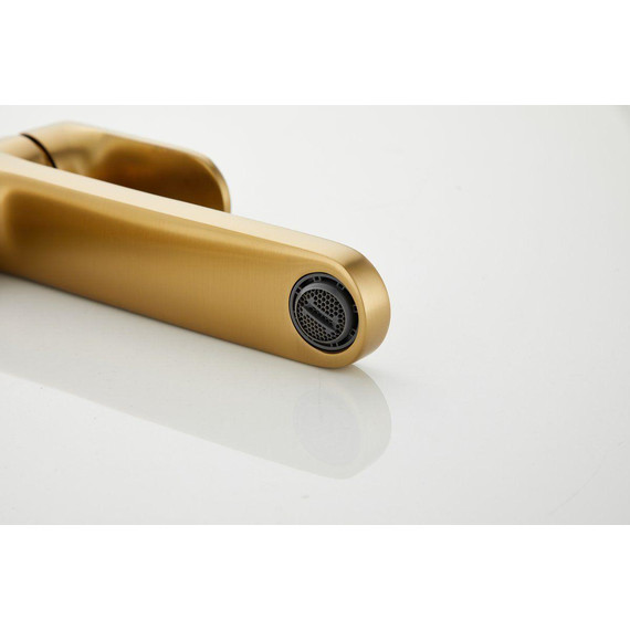 Смеситель для раковины высокий Belz B11713-5, золото брашированное фото 16