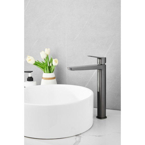 Смеситель для раковины высокий Belz B11715-3, оружейная сталь фото 19