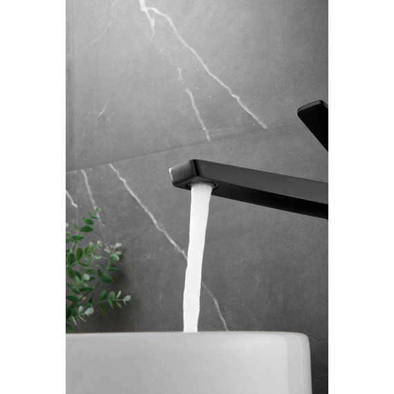 Смеситель для раковины высокий Belz B11715-7, чёрный матовый фото 3