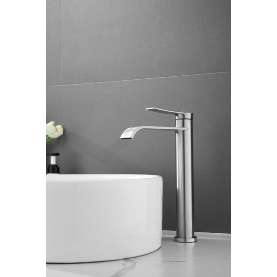 Смеситель для раковины высокий Belz B11812-1, сатин фото 2