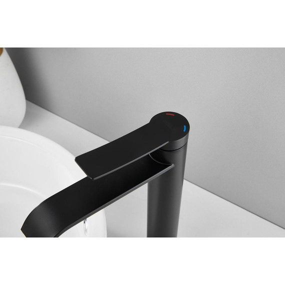 Смеситель для раковины высокий Belz B11812-7, чёрный фото 21