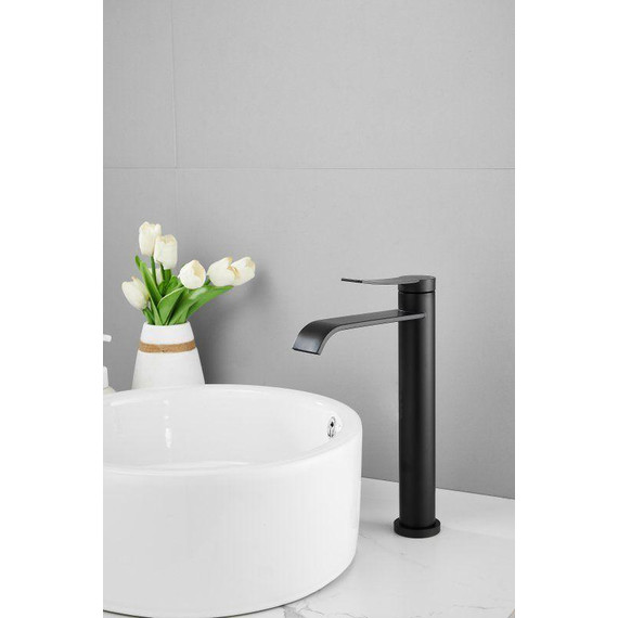 Смеситель для раковины высокий Belz B11812-7, чёрный фото 5