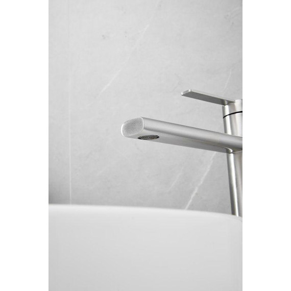 Смеситель для раковины высокий Belz B11813-1, сатин фото 20