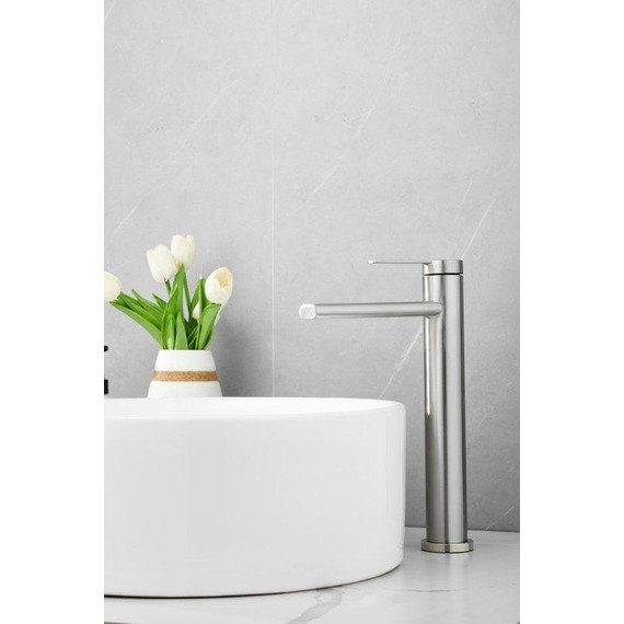 Смеситель для раковины высокий Belz B11813-1, сатин фото 3