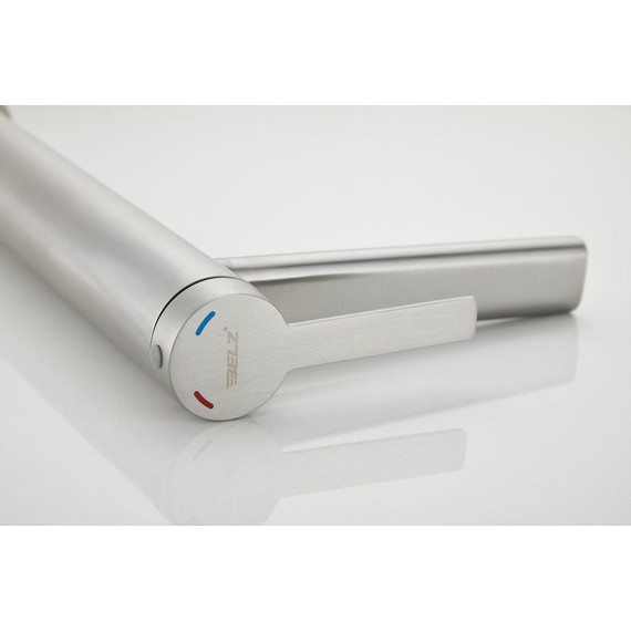 Смеситель для раковины высокий Belz B11813-1, сатин фото 12