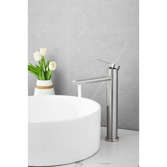 Смеситель для раковины высокий Belz B11813-1, сатин фото 6