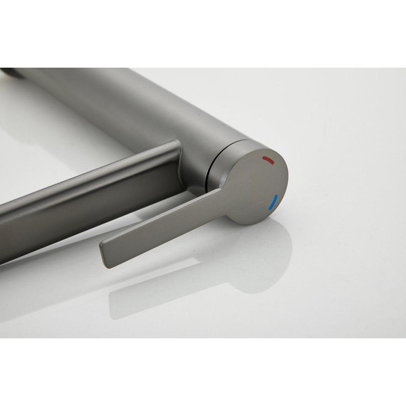 Смеситель для раковины высокий Belz B11813-3, оружейная сталь фото 19