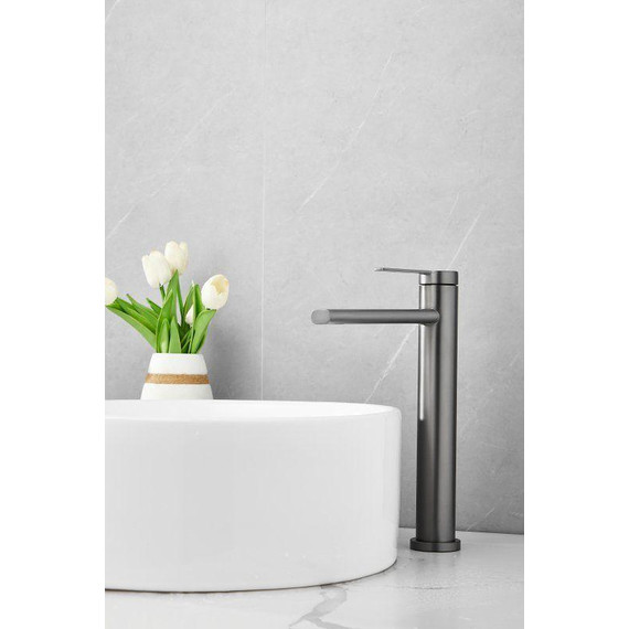 Смеситель для раковины высокий Belz B11813-3, оружейная сталь фото 15