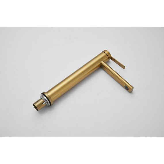 Смеситель для раковины высокий Belz B11813-5, золото брашированное фото 18