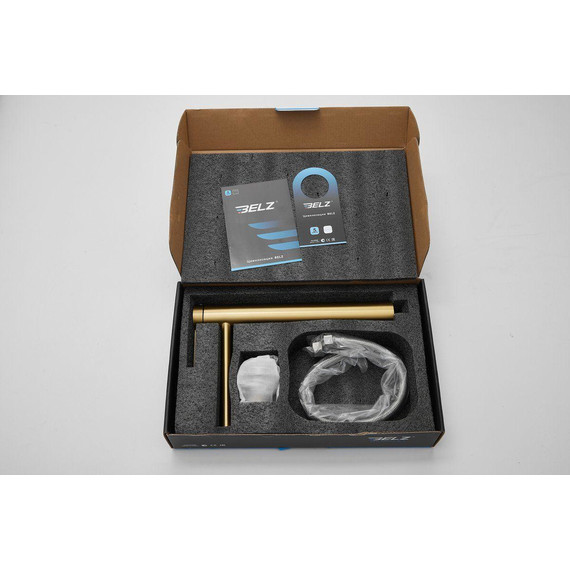 Смеситель для раковины высокий Belz B11813-5, золото брашированное фото 25