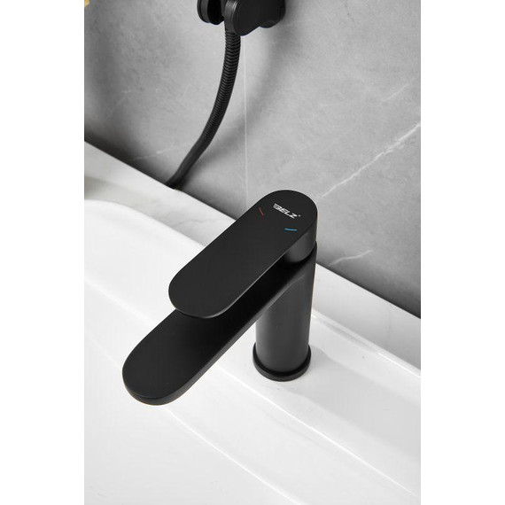 Смеситель для раковины с лейкой для биде Belz B12713-7, чёрный фото 32