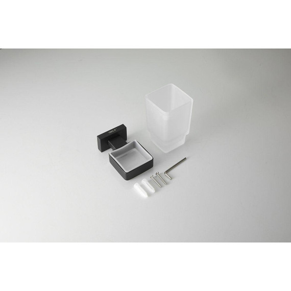 Стакан для зубных щеток Belz B90306, чёрный матовый - 12 Стакан для зубных щеток Belz B90306, чёрный матовый фото 12