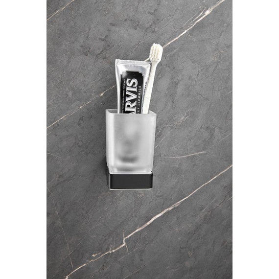 Стакан для зубных щеток Belz B90306, чёрный матовый - 9 Стакан для зубных щеток Belz B90306, чёрный матовый фото 9