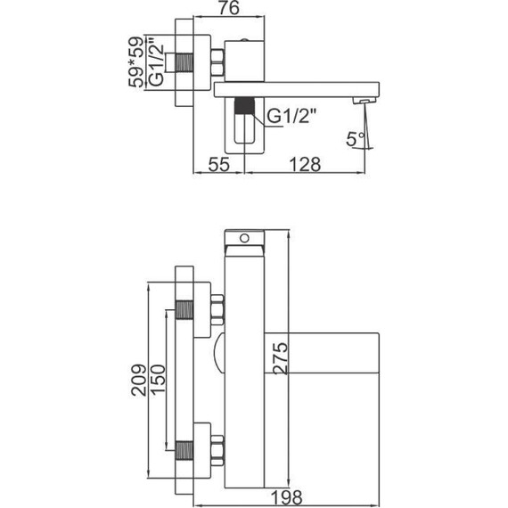 Смеситель для ванны Gerhans K13027 фото 2