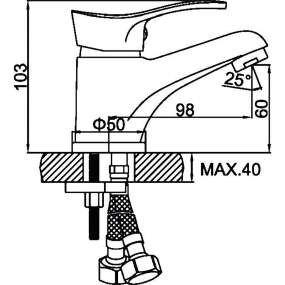 Смеситель для раковины Ledeme L1014 - 2 Смеситель для раковины Ledeme L1014 фото 2