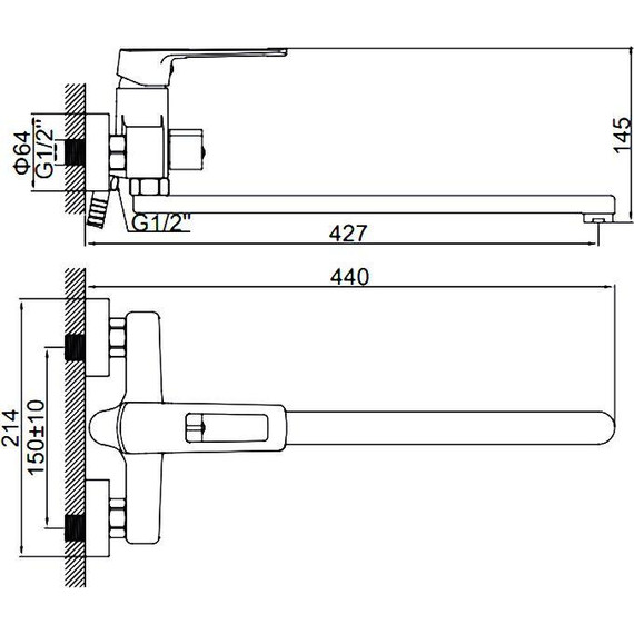 Смеситель для ванны Ledeme L2267 фото 11