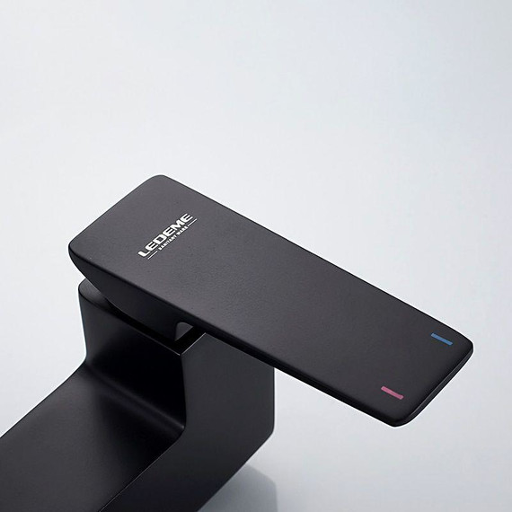 Смеситель для ванны Ledeme L3178B, чёрный фото 5