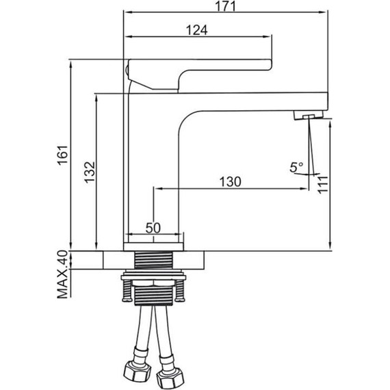 Смеситель для раковины Gerhans K11027W, белый фото 2