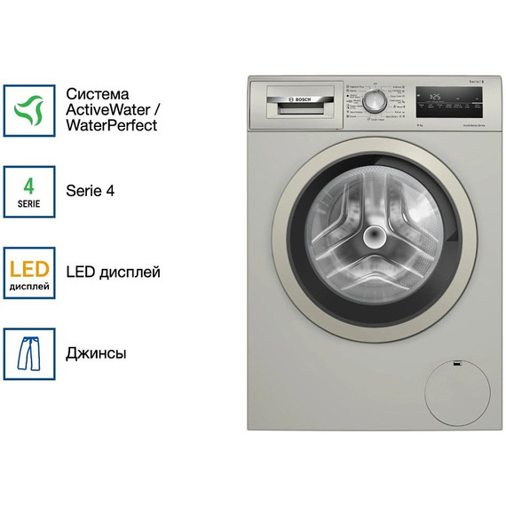 Стиральная машина Bosch Serie 4 WAN2420XME серебристая - 6 Стиральная машина Bosch Serie 4 WAN2420XME серебристая фото 6