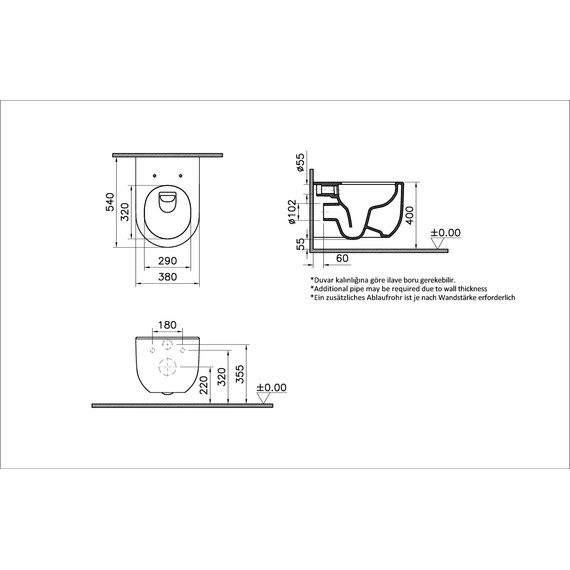 Унитаз подвесной безободковый Vitra Liquid 7321B403-0075 фото 4
