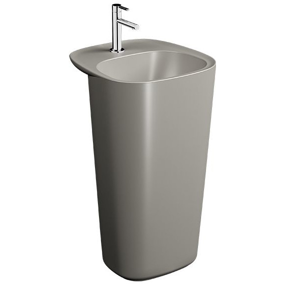 Раковина напольная Vitra Plural 50 см 7814B420-0041, тауп матовый фото 
