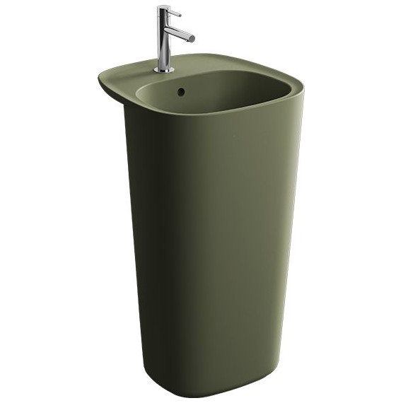 Раковина напольная Vitra Plural 50 см 7814B475-0001, зелёный мох фото 