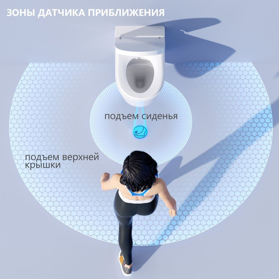 Унитаз-биде подвесной электронный с импульсным смывом Abber Bequem AC1120S с крышкой микролифт фото 7