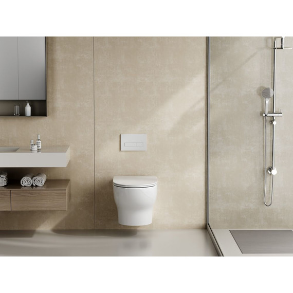 Унитаз подвесной безободковый Abber Bequem AC1128 с крышкой микролифт (система смыва Торнадо) - 4 Унитаз подвесной безободковый Abber Bequem AC1128 с крышкой микролифт (система смыва Торнадо) фото 4