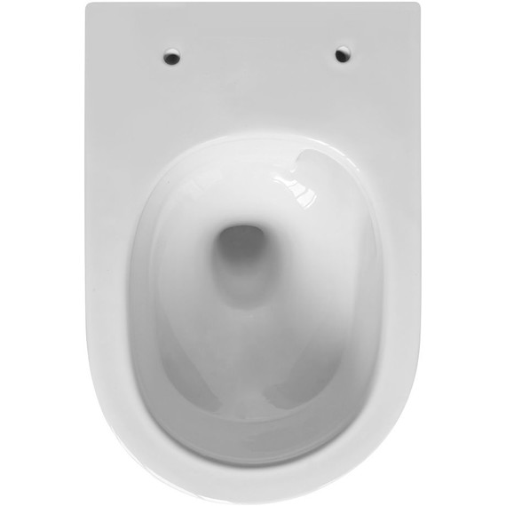 Унитаз подвесной безободковый Abber Bequem AC1128 с крышкой микролифт (система смыва Торнадо) - 7 Унитаз подвесной безободковый Abber Bequem AC1128 с крышкой микролифт (система смыва Торнадо) фото 7