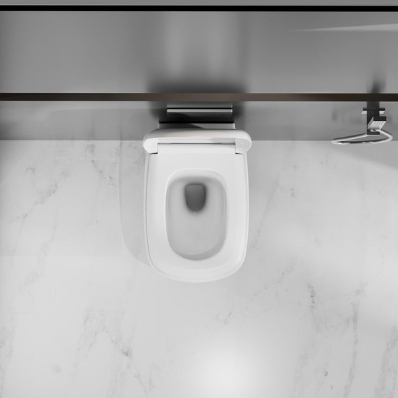 Унитаз подвесной безободковый Abber Rechteck AC1217 с крышкой микролифт (система смыва Торнадо) - 7 Унитаз подвесной безободковый Abber Rechteck AC1217 с крышкой микролифт (система смыва Торнадо) фото 7